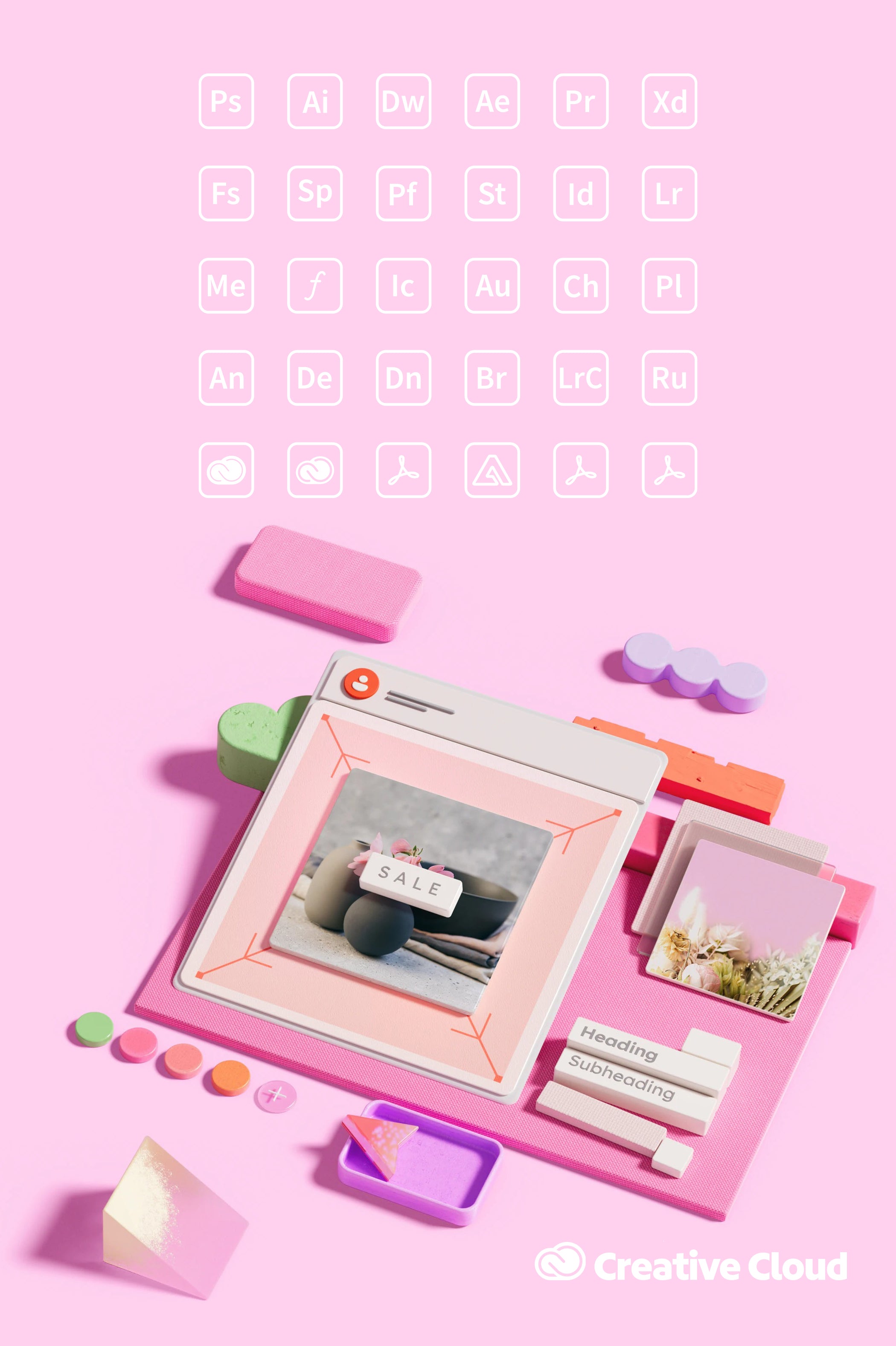 Creative Cloud All Apps (Pro) + Adobe Stock Subscription | Shared Account Main image